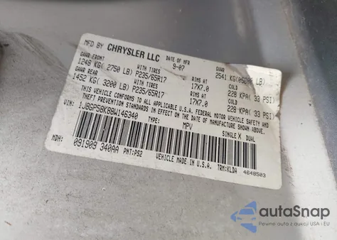 2008 Jeep Liberty Limited Edition z USA, uszkodzony, nr VIN 1J8GP58K88W146340